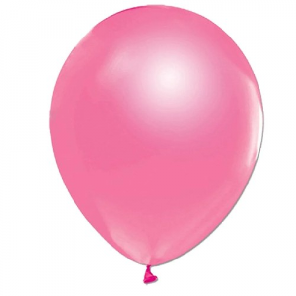 Pembe Metalik Balon 10 Adet