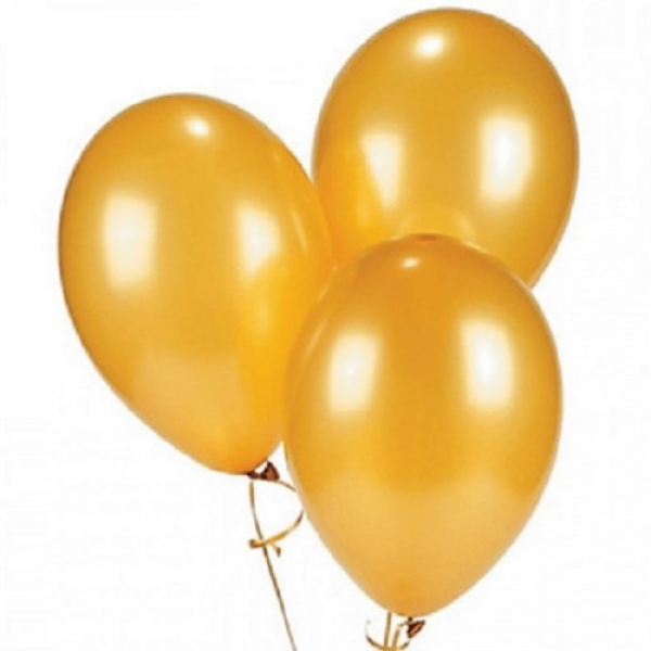 Gold Metalik Balon 10 Adet 