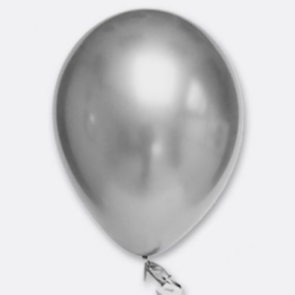 Gümüş Krom Balon 5 Adet