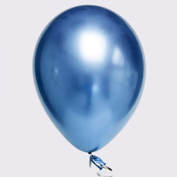 Mavi Krom Balon 5 Adet