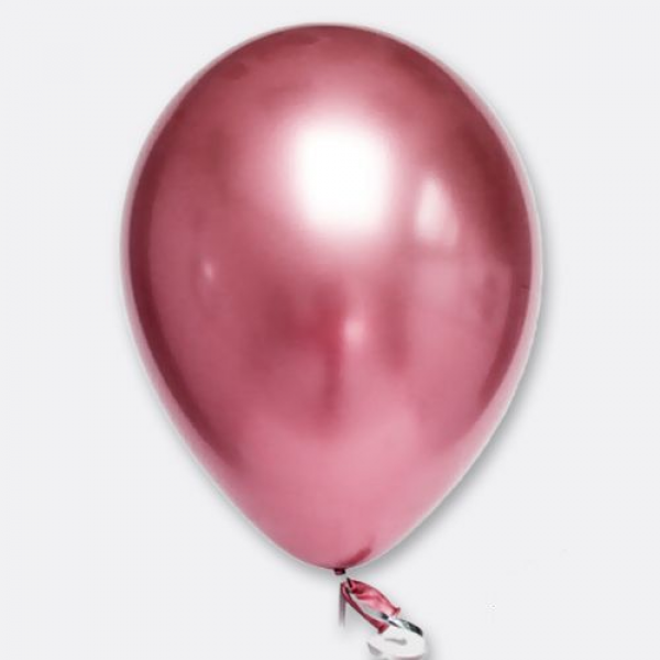 Pembe Krom Balon 5 Adet