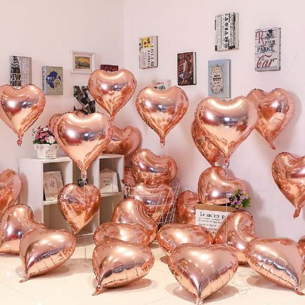 Rose Gold Helyum Uçan Balon Buketi 30 Adet