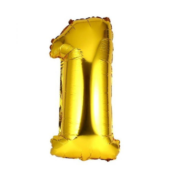 1 Gold Rakam Folyo Balon