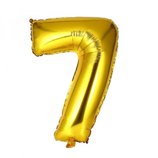 7 Gold Rakam Folyo Balon