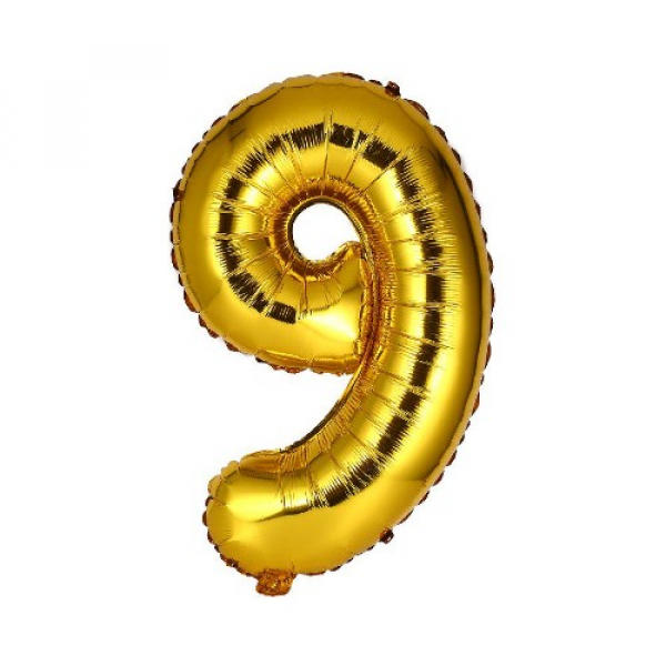 9 Gold Rakam Folyo Balon 