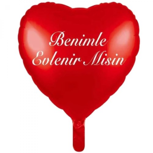 Benimle Evlenir Misin Yazılı Folyo Balon