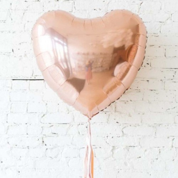 Rose Gold Kalpli Folyo Balon 1 Adet