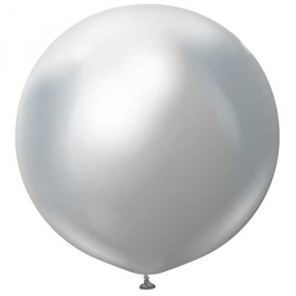 Gümüş Krom Jumbo Balon 24 inc 60 cm 