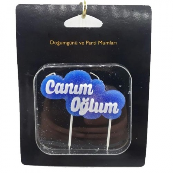 Canım Oğlum Pasta Mumu Mavi