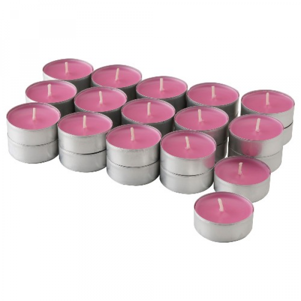 Tealight Pembe Mum 25 Adet