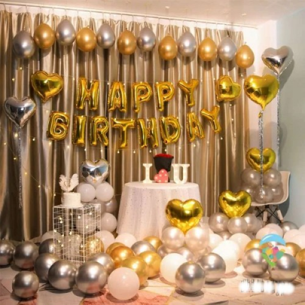 Happy Birthday Gold Gümüş Parti Konsepti