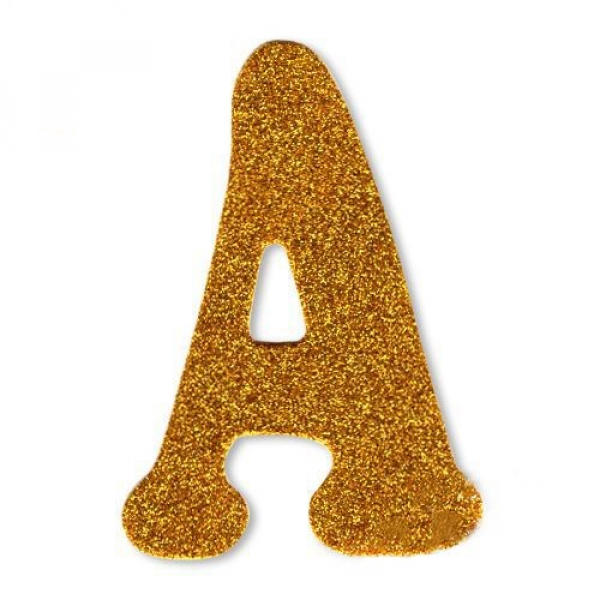 gold simli A harfi süs