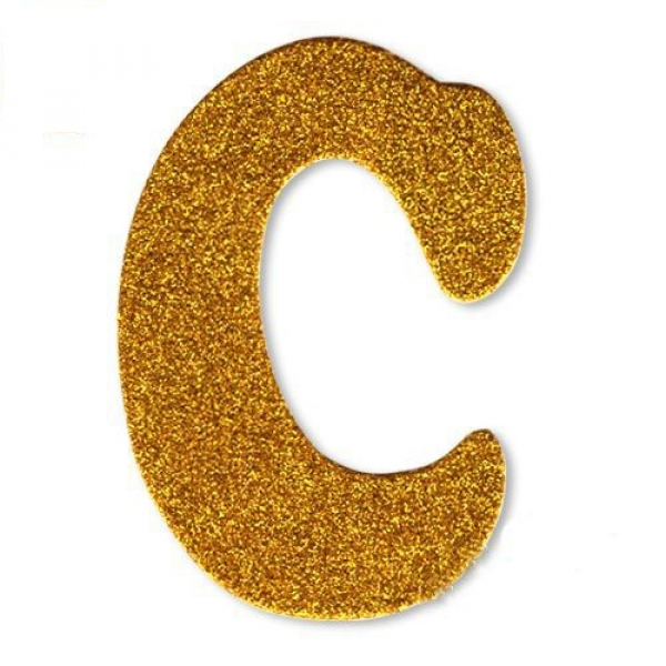 gold simli C harfi süs