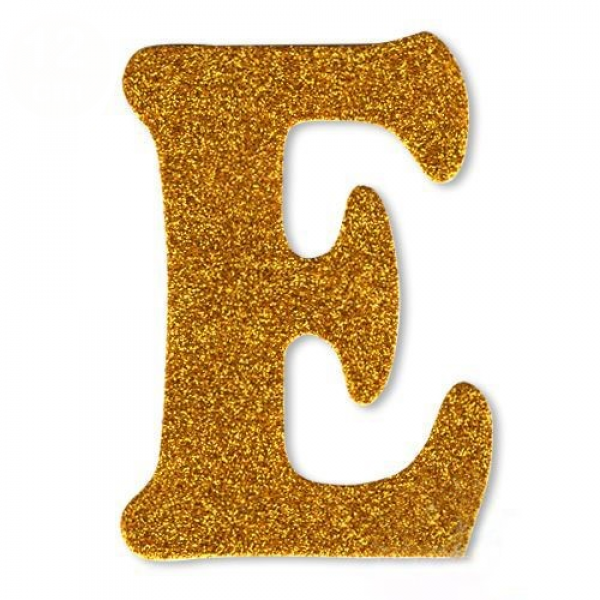 gold simli E harfi süs