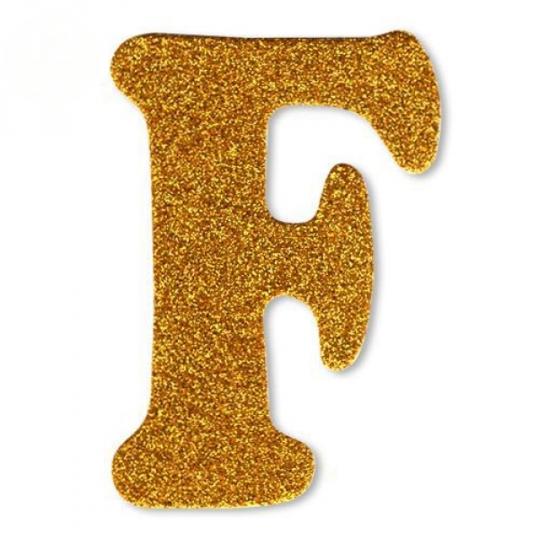 gold simli F harfi süs