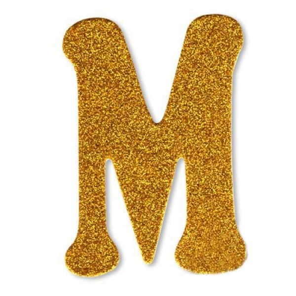 gold simli M harfi süs