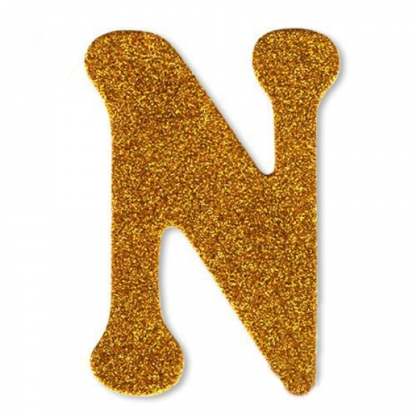 gold simli N harfi süs