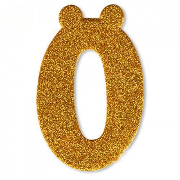 gold simli Ö harfi süs