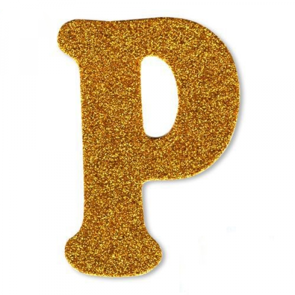 gold simli P harfi süs