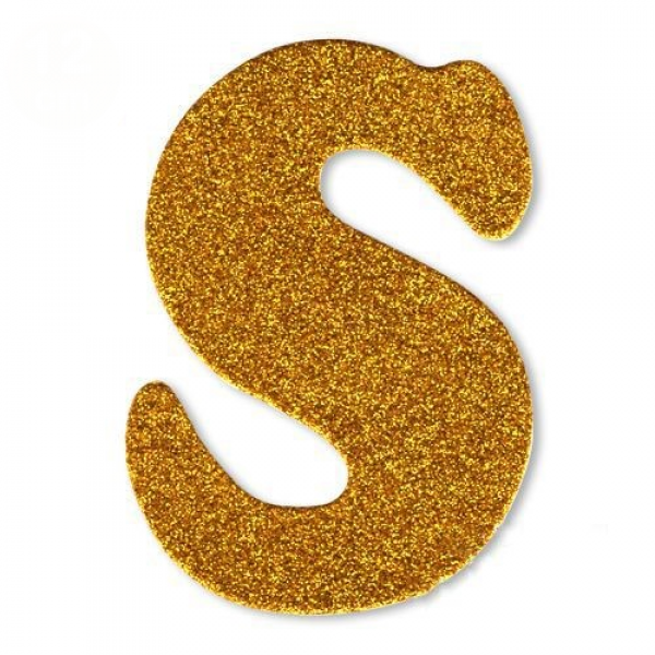 gold simli S harfi süs
