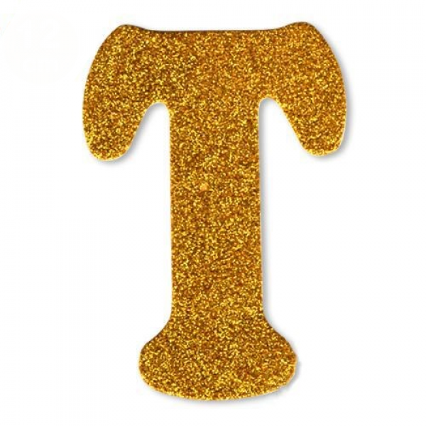 gold simli T harfi süs