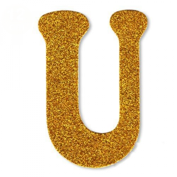 gold simli U harfi süs