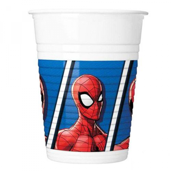 spiderman temalı plastik bardak 8li